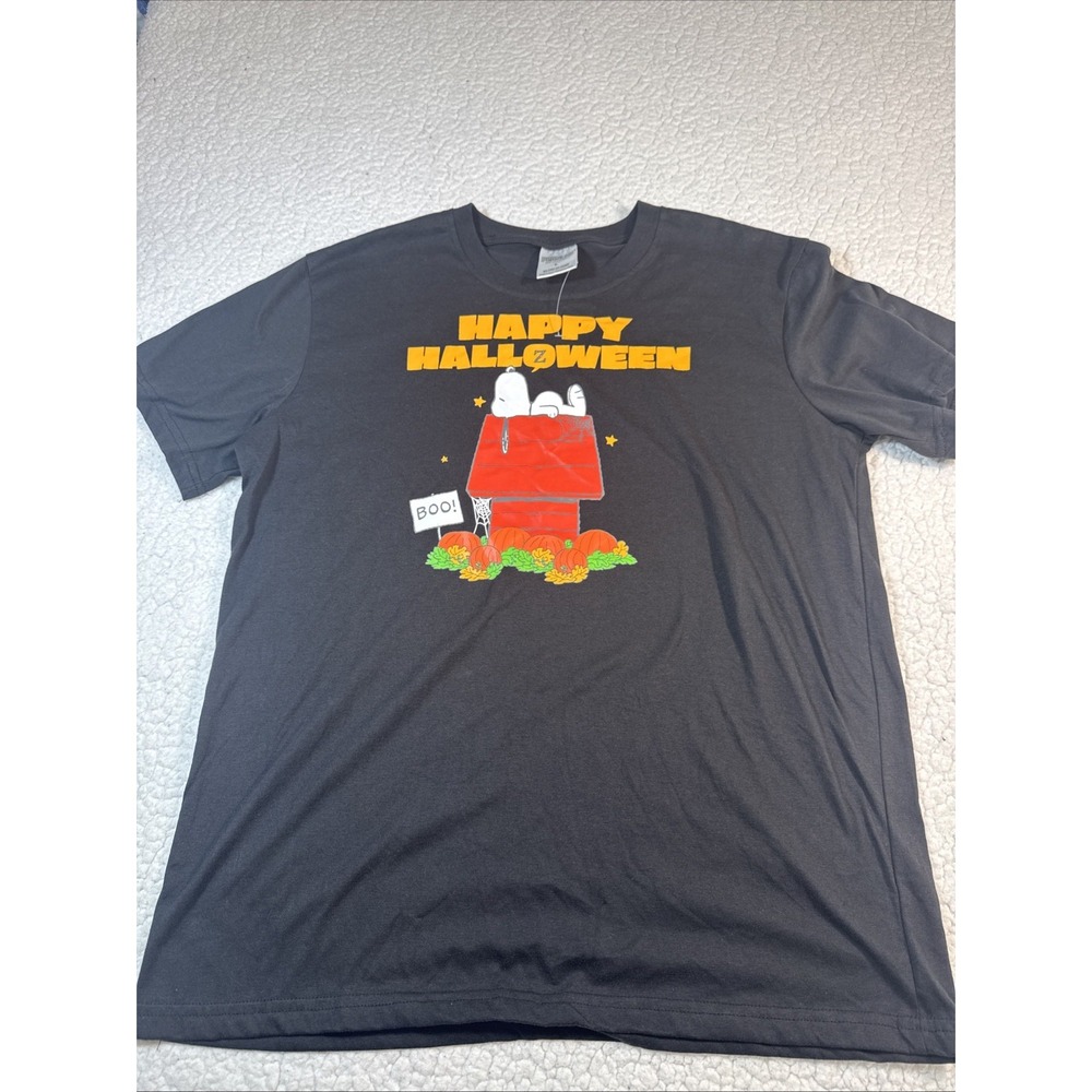 MEN'S PEANUTS SIZE L SHORT SLEEVE GRAPHIC T-SHIRT HAPPY HALLOWEEN SNOOPY RARE